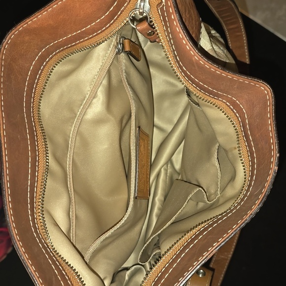 Gold and tan Coach purse - Picture 12 of 14
